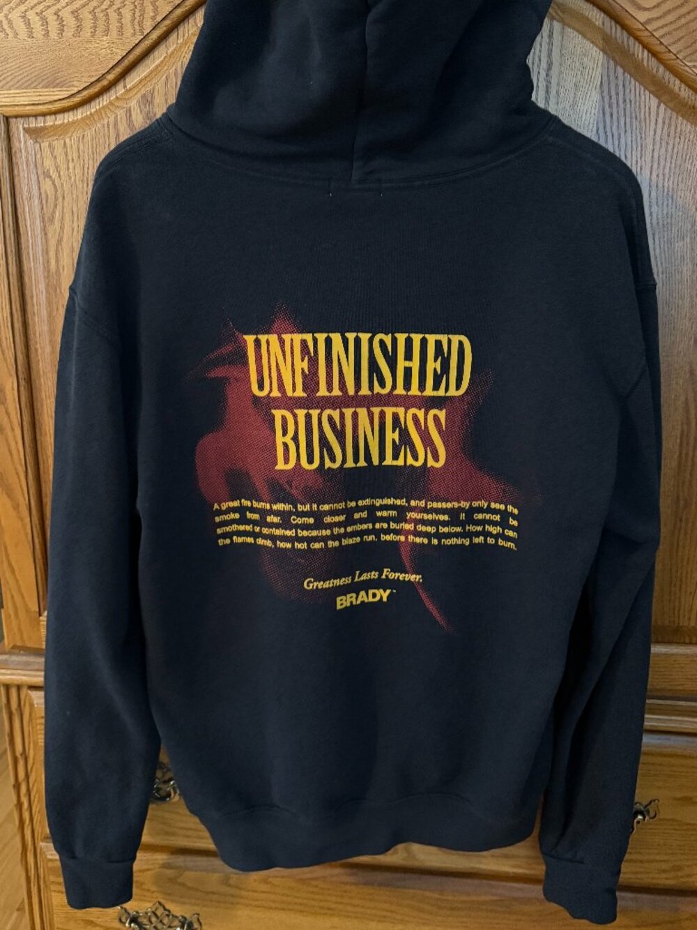 RARE Tom Brady "Unfinished Business" Limited Edition Hoodie Size Medium